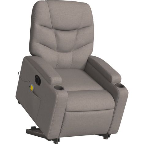 Sillón de relajación con función de masaje y sillón reclinable en tela topo DEC027869 (1/5)