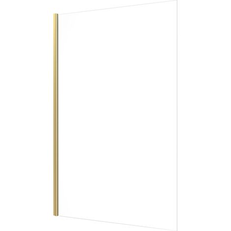 Marwell Walk In Dusche Spezia 120x200 cm - Duschwand mit 8mm Einscheibensicherheitsglas - Duschabtrennung mit hochwertigen Aluminiumrahmen in gebürsteter Goldoptik (1/3)