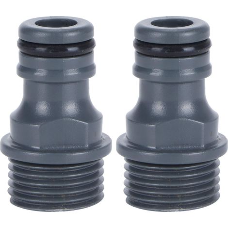 Connecteur rapide à filetage mâle G1/2, 2 pièces, adaptateur de mamelon pour tuyau d'arrosage, outil d'irrigation (1/5)