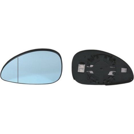 Verre de rétroviseur gauche chauffant asphérique bleu Citroen C4 1 2004-2010