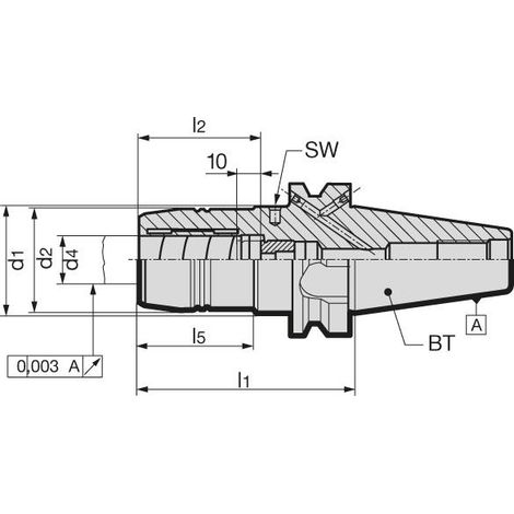 Mandrin à expansion hydro JIS6339 ADB BT40 12x90mm GÜHRING (1/5)