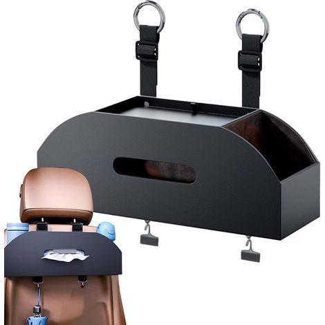 Boîte de rangement pour siège arrière de voiture, porte-gobelet, organiseur de siège arrière de voiture, boîte à mouchoirs – Résistant à l'usure, organiseurs de voiture polyvalents et de rangement (1/5)