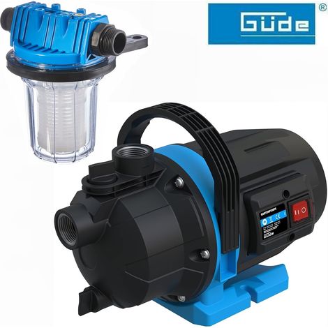 Güde Gartenpumpe GP 600 W, 3200 l/h, Wasserfilter Jet-Pumpe Gartenbewässerung