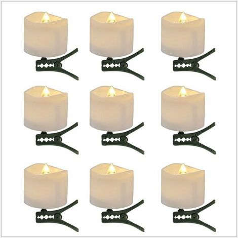 TRIOM sans Flamme LED Thé Lumière Bougie Électronique Lumières avec Clips Décoratif Faux Bougie pour Arbre De Noël Jour De Valentine De Mariage Table À Manger Décoration(9 Pièces ) (1/5)