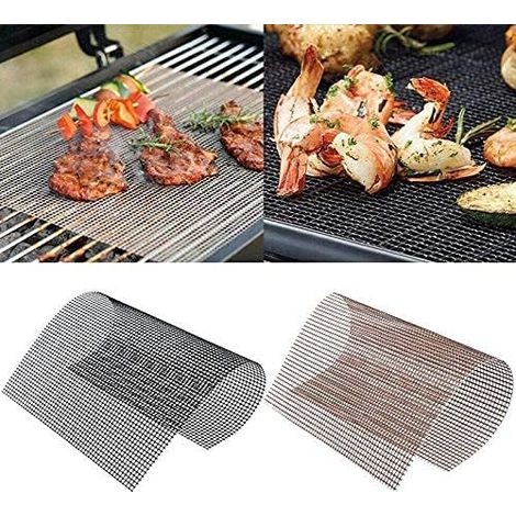 2 Pièces Grille Barbecue, Engrener Tapis Barbecue, pour Le Barbecue D'intérieur et Extérieur (1/3)