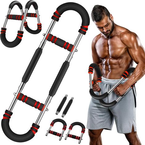 Réf: Machine entraînement bras 3050kg avec 3 niveaux de résistance portable pour haut du corps maison bureau voyageDa. (1/5)