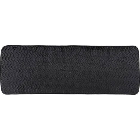 Tappeto in poliestere effetto onda 40x120 cm - nero - Tendance