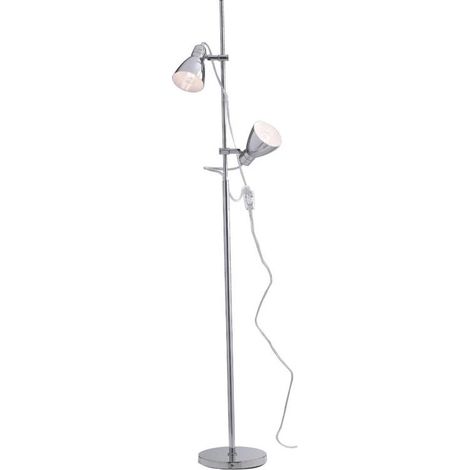 piantana "lemonde" metallo cromato con paralumi orientabili, 40w (1/3)