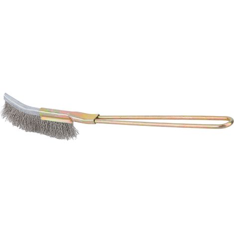 Balai souple en acier pour bonsaï, tête courbée et droite, outil de nettoyage de jardin (1/4)