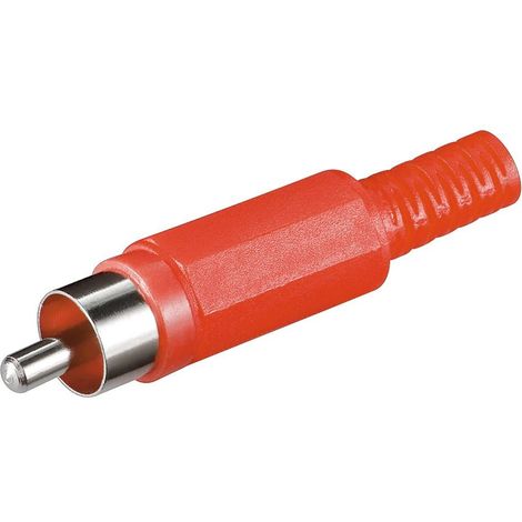 spina volante rca di plastica con guida cavo connettore rosso (1/3)