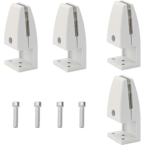Lot de 4 pinces de séparation de bureau, en alliage d'aluminium, clips de protection contre les éternuements, clips pour panneau d'intimité pour salle de classe (5–20 mm)