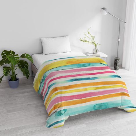 Couette d'hiver matelassée réversible en Microfibre Douce Lavable en Machine 160 x 245 cm (1/5)