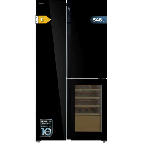 Cecotec – Réfrigérateur américain 548 litres – Total No Frost – Compresseur Inverter Plus – Refroidissement rapide – Bac à humidité
