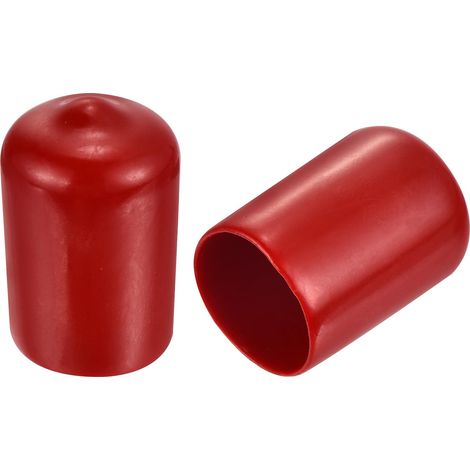 20pcs Embouts en Caoutchouc, 14.5 mm ID Vis Filetage Protecteur en PVC pour Vis Embouts de Protection Flexible pour Tube Métallique, Câbles, Fils, Écrou et Cache Boulon, Bordeaux (1/5)