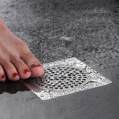 Filtre bonde douche acier inoxydable couvercle filtre cheveux salle bain pour évacuation eau (1/5)