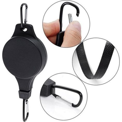 Poulie Pour Plantes - Charge Maximale 8 Kg - Rétractable Jusqu'à 89 Cm - Pour Paniers Fleurs Balcon Jardin - Lot De 3 (1/5)