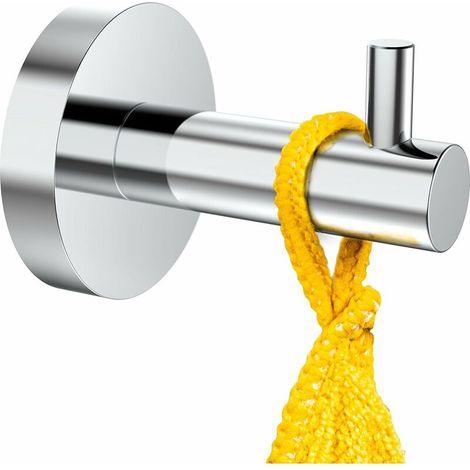 Crochet porte-serviettes chromé pour salle de bain, muraux en chrome poli Heavy Duty Premium SUS 304 en acier inoxydable antirouille 1 paquet (1/5)