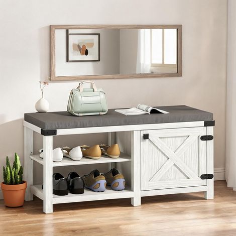 Console blanco en melamina de Madera 100 x 40 x 48 cm (1/5)