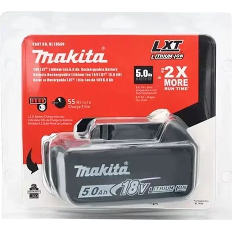 Batería recargable, compatible con herramientas eléctricas, múltiples funciones de protección, 1 unidad, 5,0 Ah, 18 V (1/2)