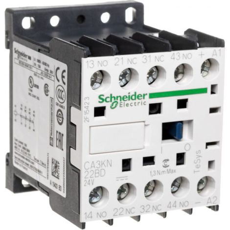 Contattore ausiliario TeSys CA3K - 2 NO + 2 NC - - 10 A - 24 V CC - CA3KN22BD