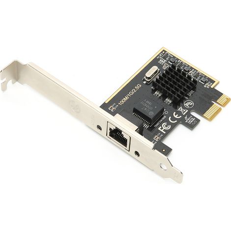 Adaptateur Ethernet Gigabit 2,5G PCIe vers port Ethernet filaire Gigabit 2,5G, adaptateur réseau pour jeux 2500M (1/4)