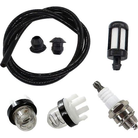 Kit de poire d'amorçage de carburateur pour souffleur Stihl BR350 BR430 BR500 BR550 BR600 4238-350-6201, bougie d'allumage, passe-câble de carburant (1/5)