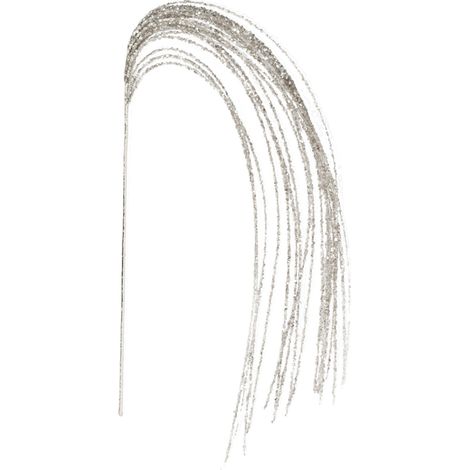 Ramo filante con glitters Bianco per albero di natale e decorazioni natalizie h 63 cm
