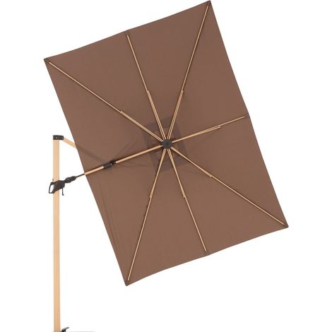 Doppler Alu Wood Pendel Side 220 x 300 cm Pendelschirm Ampelschirm 3 Farben 451268 846 Greige