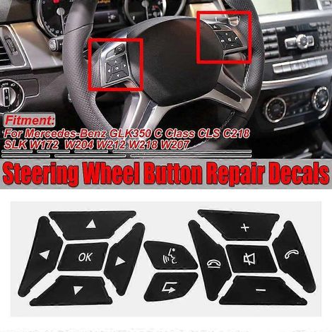 Remplacement du cache-boutons de volant pour Mercedes Classe C CLS C218 SLK W172 (1/4)