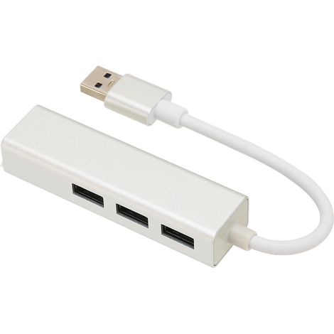 Adaptateur USB 3.0 vers Ethernet avec port Ethernet RJ45 5 Gbit/s, 3 ports USB 3.0, compatible avec les débits Ethernet 10, 100 et 1000 Mbps pour ordinateurs portables. (1/5)