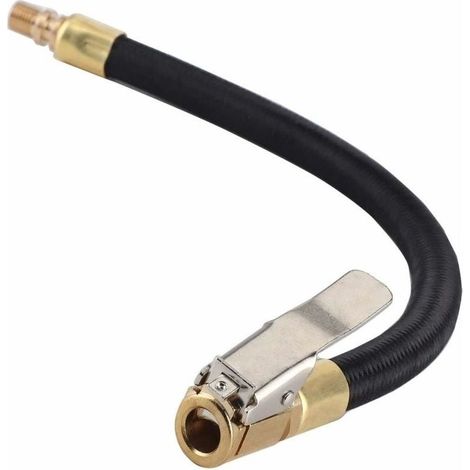 Tuyau d\'extension pour gonfleur de pneus, adaptateur de pompe avec valve américaine (1/5)