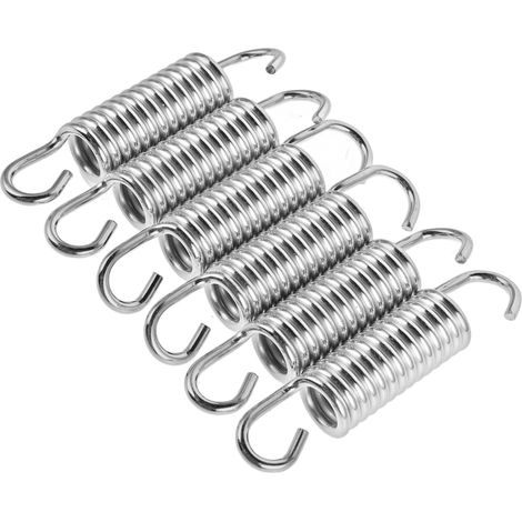 Set of Galvanized Trampoline Spring Kit with Hooks, Replacements for Outdoor Trampoline Accessories, Easy to Install, Ideal for Outdoor Exercise (1/5)