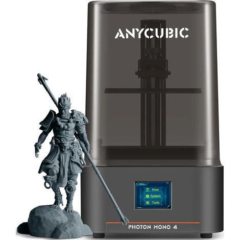 ANYCUBIC Version Photon Mono 4 10K Imprimante 3D Résine, écran LCD monochrome 7 pouces, source lumineuse LighTurbo Matrix, impression haute vitesse jusqu'à 70 mm/h, volume d'impression 153,4 × 87 × 16 (1/5)