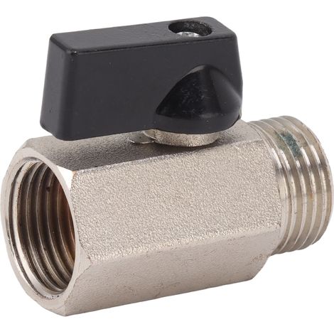 Robinet à gaz à bille, filetage mâle/femelle, laiton épais sablé, pour eau courante domestique 1/2 (1/5)