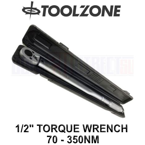 1/2"" TORQUE WRENCH HIGH RANGE 50-250FT/LB 70-350NM RATCHET IN CASE SS031 (1/5)