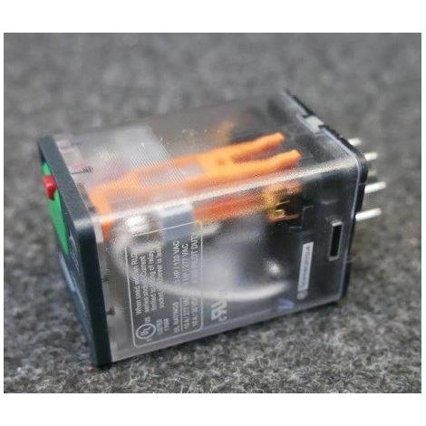 Relais de puissance universel électromécanique embrochable 2OF 10A 230Vac bouton test sans LED Zelio Relay RUM SCHNEIDER (1/2)