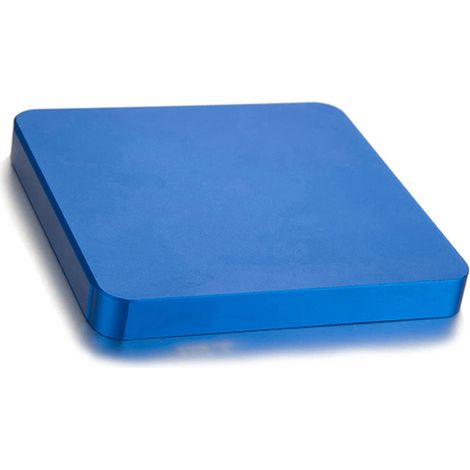 1 plateau aimanté de bureau en alliage d'aluminium 10x10x1.2 cm bleu/jaune au choix pour rangement vis douilles boulons goupilles pièces métalliques avec 3 plaques aimantées amovibles (1/5)