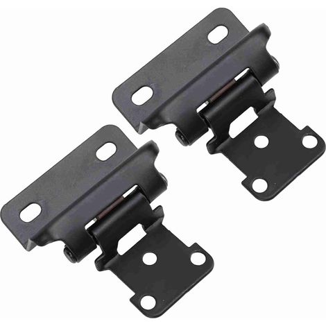 Clôture Charnière de sécurité Améliorée en Acier de sécurité Semi-wrap Placard de Porte de Porte pour la Cuisine pour la Cuisine de Salle de Bain RV Boat Campervan (Noir) (1/5)