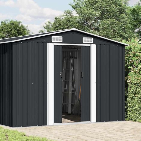 Maison Exclusive - Caseta de jardín metal antracita 257x392x181 c