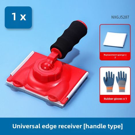 Nueva recortadora de bordes universal portátil para pintura de látex, separación de colores, brocha de esponja flocada con ángulo hembra, recortadora de bordes para separación de colores (tipo mango [ (1/5)