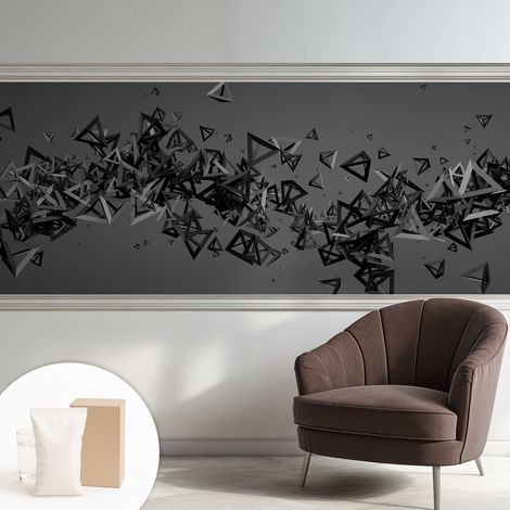 Papier peint intissé classique moderne pour salon et chambre à coucher Décoration rapide avec colle Abstractions géométriques 250x104 cm (1/5)