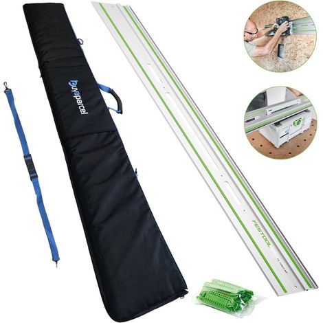 Festool 577043 1.4m Guide Rail FS1400/2-KP +S-KP/30 Adhesive Pad + BP Bag TS55 (1/5)