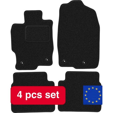 Autofußmatten, langlebiger Schutz, maßgeschneiderte Passform, schwarz (1/5)
