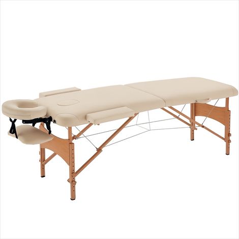 Appareil de massage Table de massage pliable en bois de hêtre (1/5)