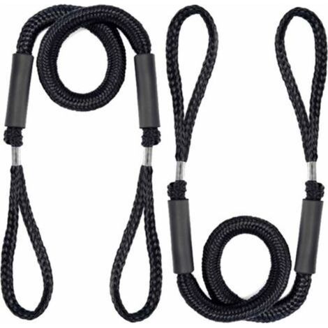 Cordon élastique d'amarrage 124 cm – Longueur étirée 170 cm – Pour kayak, jet ski, bateau à moteur – Lot de 2 cordons (1/5)