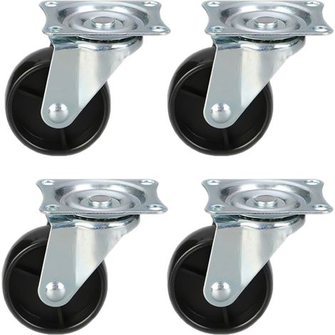 Set of 4 swivel casters - 30 mm - 40 kg - Heavy duty - For furniture, pallet furniture (1/5)