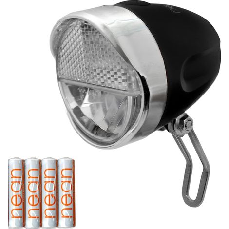 Feu Avant à LED pour vélo avec Homologation StVZO, Piles incluses, 30 Lux (1/5)