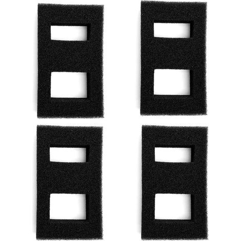 Lot de 4 mousses de filtration pour aquarium, cartouches de filtration de rechange, filtration mécanique et biologique efficace pour eau claire
