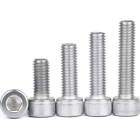 20 Pièces Vis Tête Cylindrique à Six Pans Creux en Acier Inoxydable M4 x 12mm Filetage Complet Vis à Tete Hexagonale Ronde Boulon (1/5)