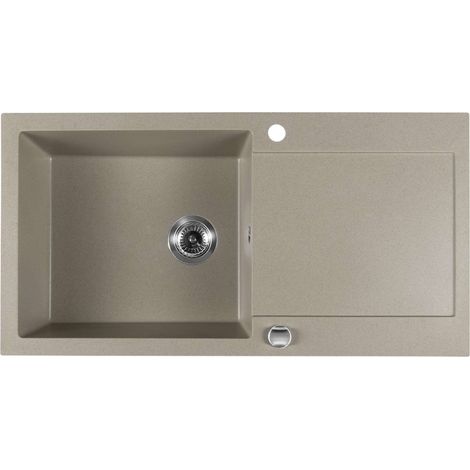Sapho - Fregadero de granito, 97x50 cm, beige GR1612 (1/5)
